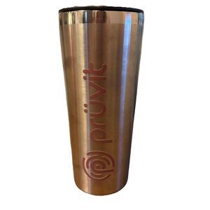 Maars Roadie 22oz Silver Stainless Steel Double Wall Tumbler Pruvit Logos Added